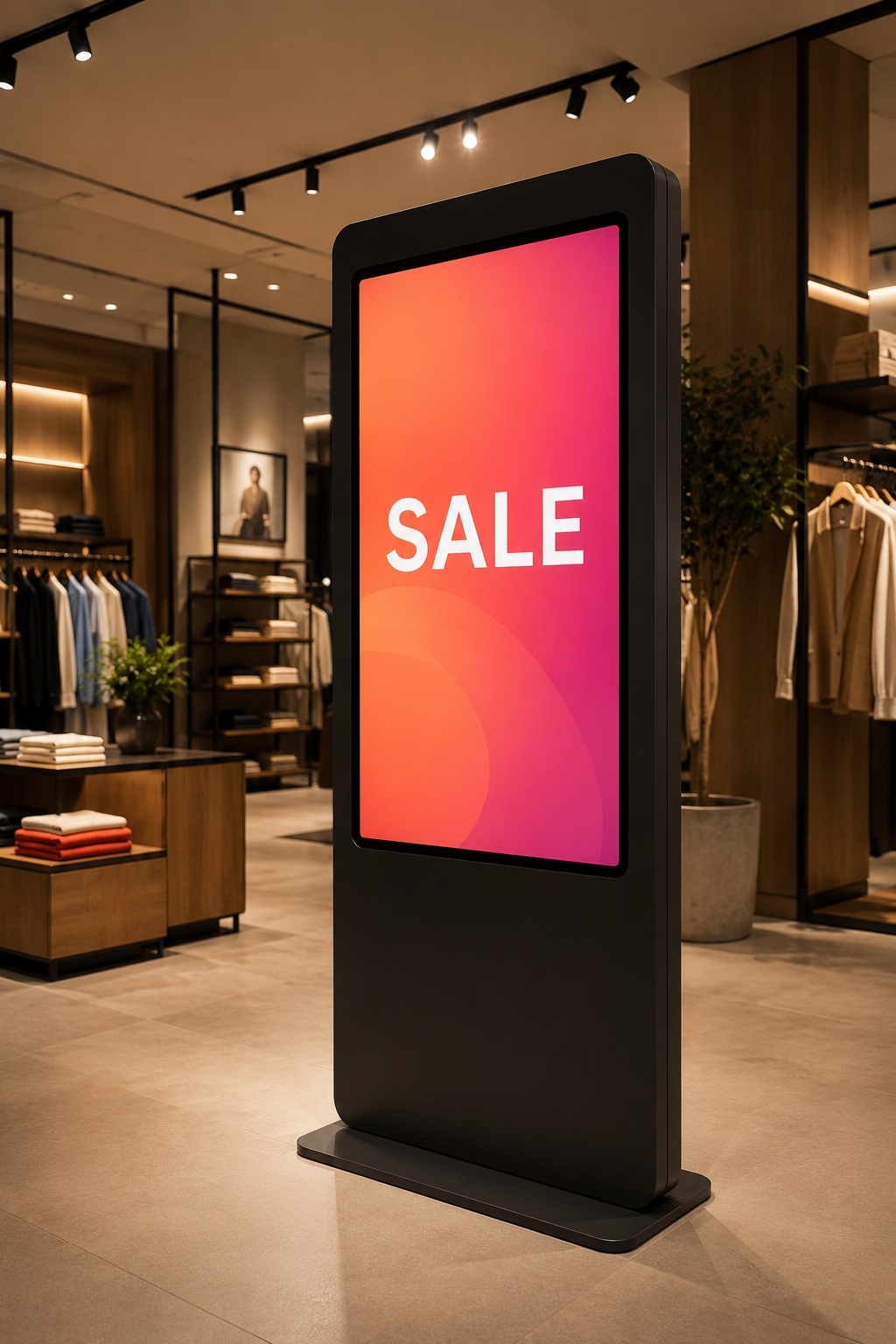 Retail environment with digital displays